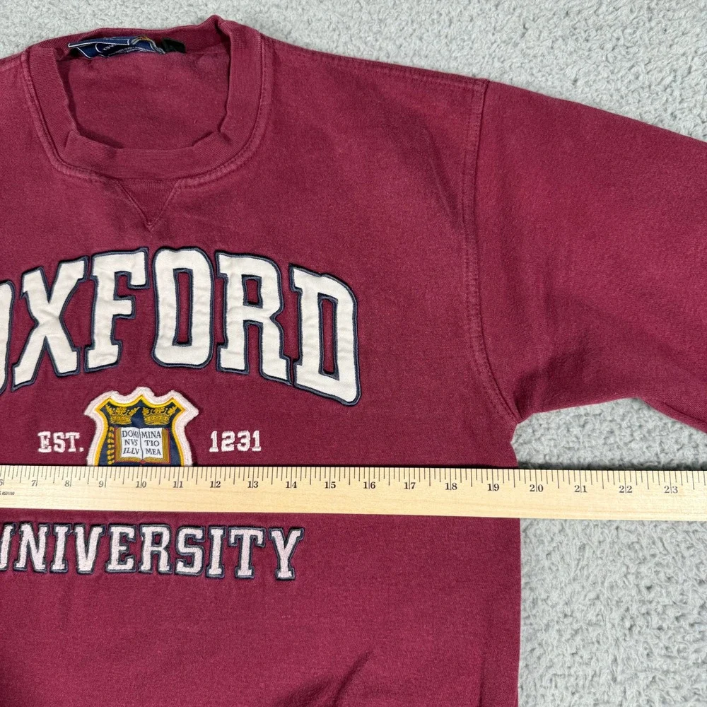 Oxford University Sweatshirt Size Small Maroon Pullover College Logo - Picture 6 of 8
